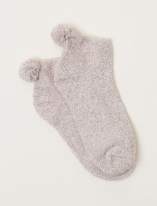 Heathered Tan/Cream Womens Ankle Socks