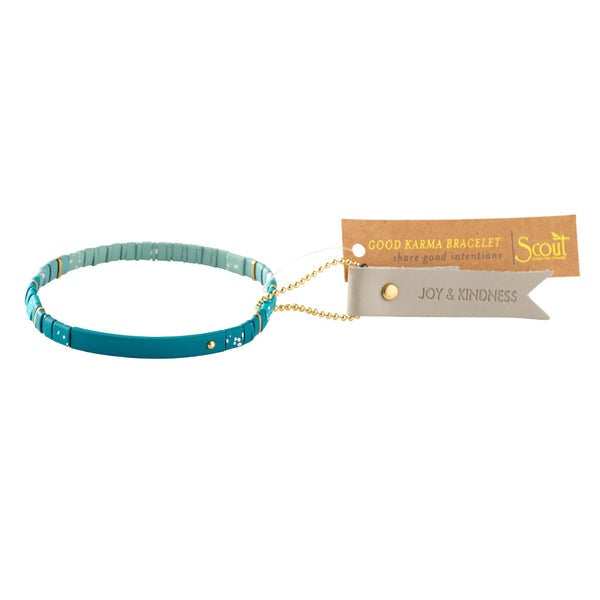 Joy & Kindness Turq/Gold Bracelet