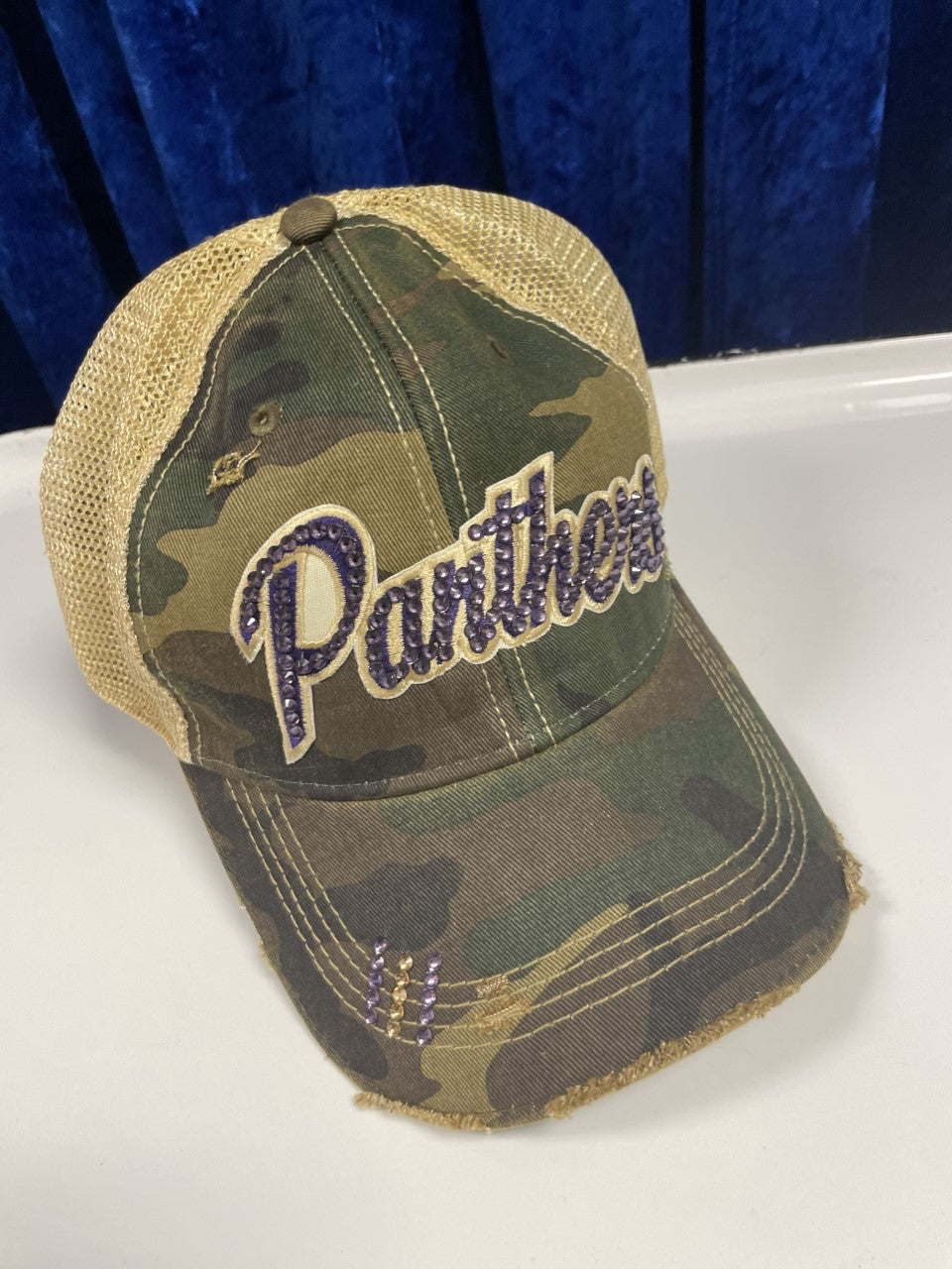 Panthers Camo Bling Hat