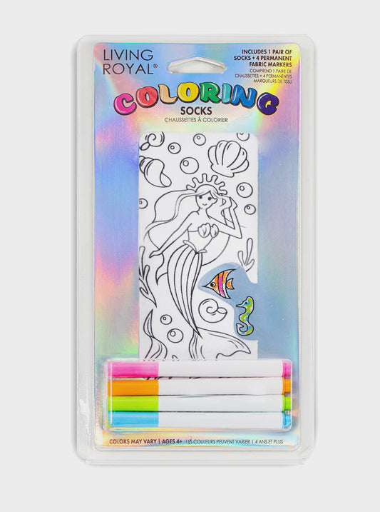 Mermaid Coloring Socks