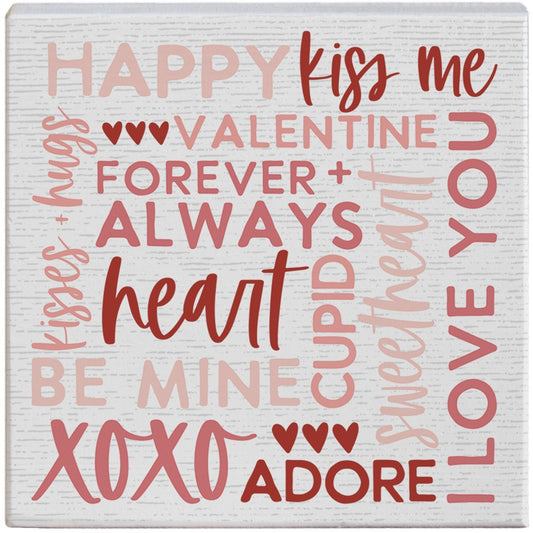 Valentine Word Collage Talk Square