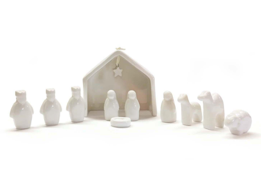 Miniature Nativity Set 11 piece