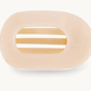 Almond Beige Small Flat Round Hair Clip