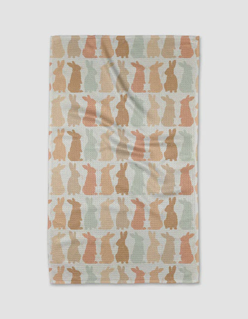 Cute Easter Bunny Geometry Tea Towel