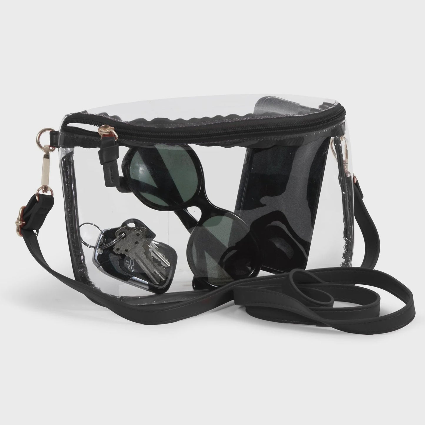 Clear Sling Bag Black