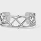Christo Sydney Narrow Cuff Bracelet Silver