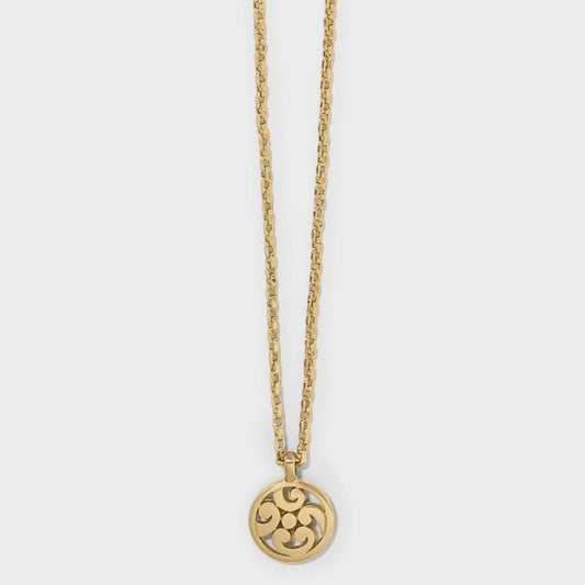 Contempo Medallion Petite Necklace - Gold