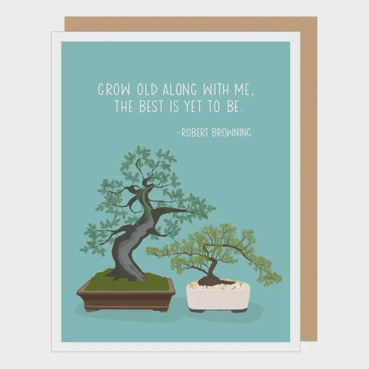Bonsai R. Browning Quote Anniversary Card