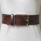 Teardrop Detail Leather Belt Brown