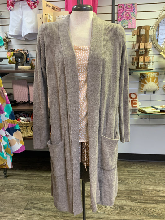 Cozy Chic Lite Ribbed Robe- Faded Rose Pearl