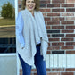 Cozy Chic Fringed Vest Silver