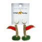 Golf Flag Beaded Earrings