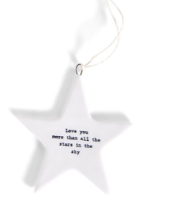 Star Ornament w/ Saying