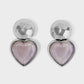 Loving Heart lilac Post Drop Earring