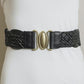 Braided Elastic Belt Black