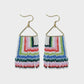 Paige Ascending Blocks Beaded Earrings Rio