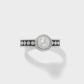 Pebble Dot Pearl Slim Band Ring Sz 8