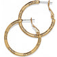 Gold Small Hoop Charm Earrings