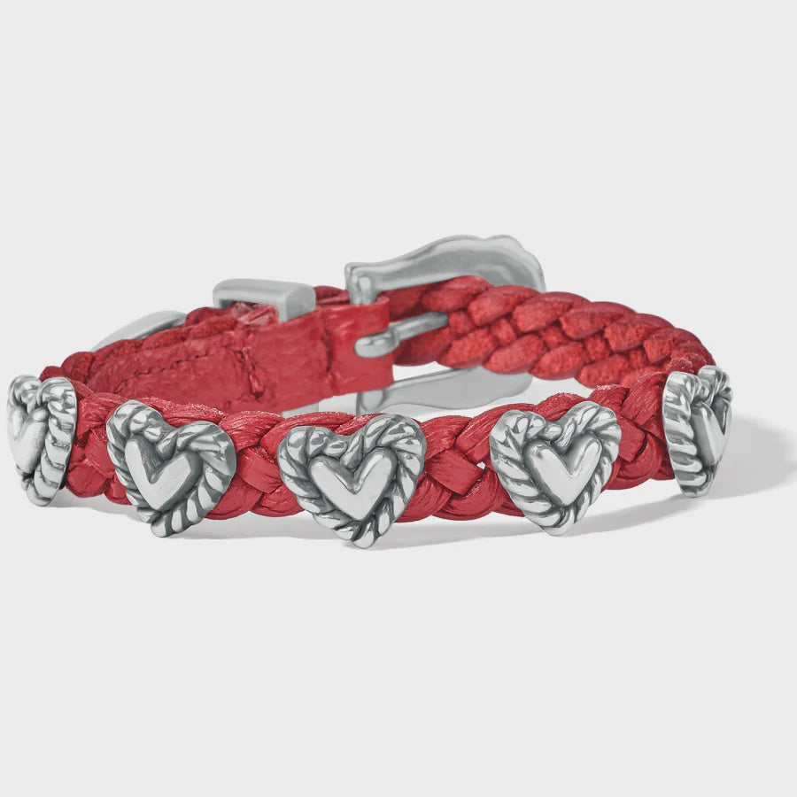 3/8 Lipstick Roped Heart Bracelet