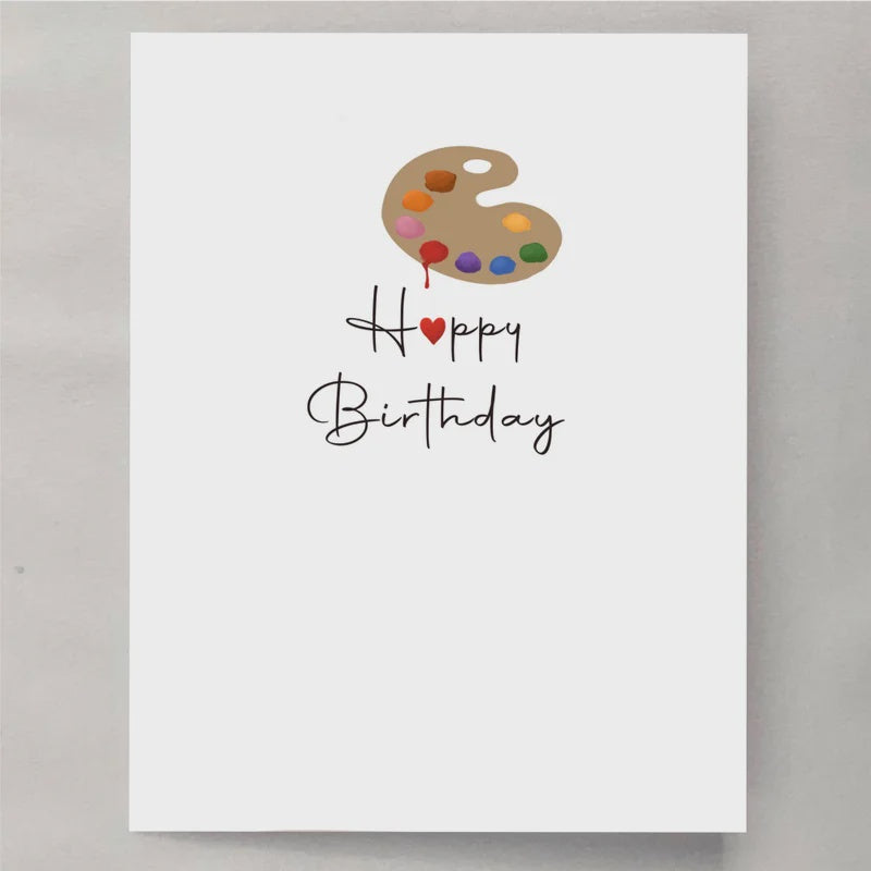 Paint Palette Birthday Card