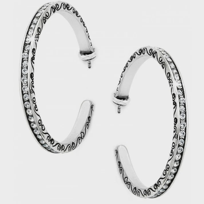 Secret Of Love Hoop Post Earrings