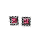 Sparkle Square Pink Mini  Post Earrings