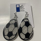 Soccer Glitter Teardrop Earrings