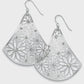 Trillion French Wire Earrings Silver