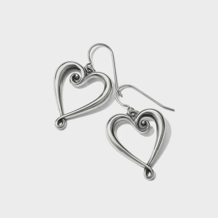 Whimsical Heart French Wire Earrings