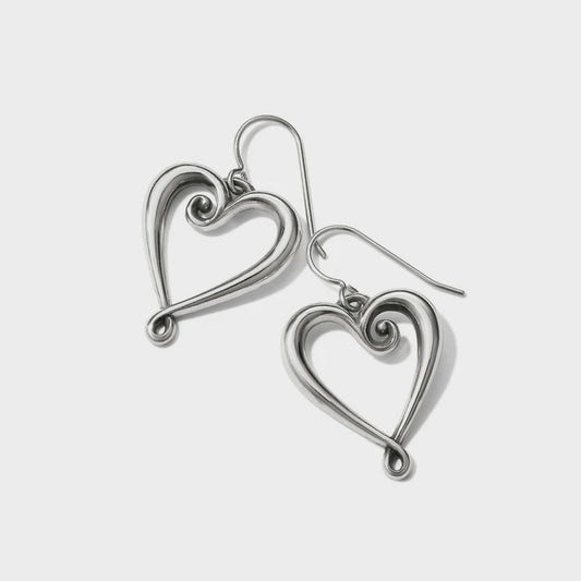 Whimsical Heart French Wire Earrings